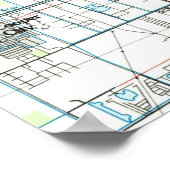 フォートローダーデール・フロリダの地図(1985) ポスター (角)