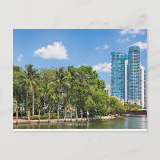 フォートローダーデール、フロリダの風光明媚 ポストカード (正面)