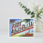 フォートローダーデール，フロリダヴィンテージビッグ・レター ポストカード (スタンド正面)