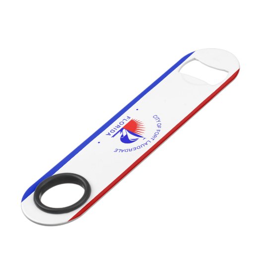 フォートローダーデール（フロリダ州）市旗 スピード栓抜き (正面アングル)