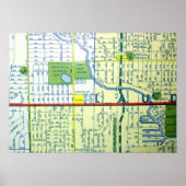 フォートローダーデールFLヴィンテージマップポスター ポスター (正面)