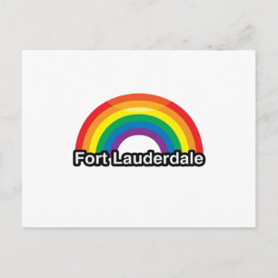 フォートローダーデールLGBTプライドレインボー – .png ポストカード