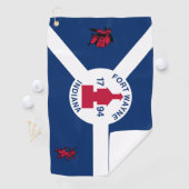 フォートワイン（インディアナ州）市旗 ゴルフタオル (インサイチュ)