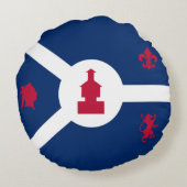 フォートワイン（インディアナ州）市旗 ラウンドクッション (裏面)