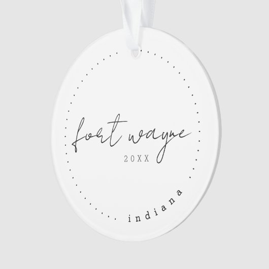 フォートワイン、INトラベル統一された州シンプル オーナメント (正面)
