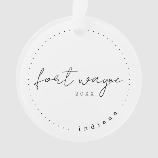 フォートワイン、INトラベル統一された州シンプル オーナメント (正面)