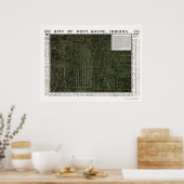 フォートワイン, INパノラママップ – 1907 ポスター (キッチン)