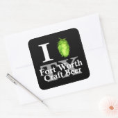 フォートワースのクラフトビールが大好き！ スクエアシール (封筒)