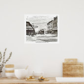 フォートワースのダウンタウンにある都市間鉄道車両テキサス州P ポスター (キッチン)