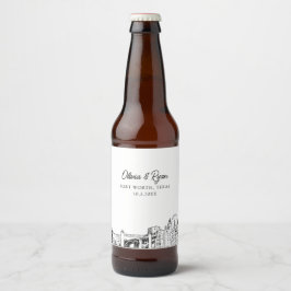 フォートワースのランドマーク パーソナライズビールラベル ビールラベル