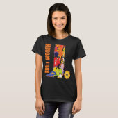 フォートワースカウガールレトロオレンジ トラベル Tシャツ (正面フル)