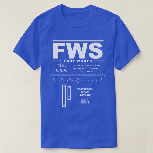 フォートワーススフィンクスエアポートFWS Tシャツ (デザイン正面)