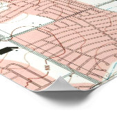 フォートワーステキサス州の地図(1995年) ポスター (角)