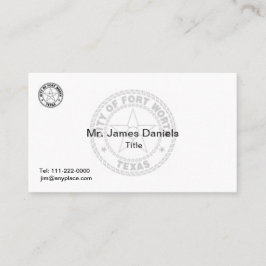 フォートワーステキサス州シ素晴らしール 名刺