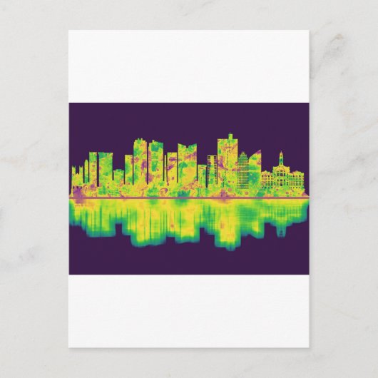 フォートワーステキサス州スカイライン インビテーションポストカード (正面)