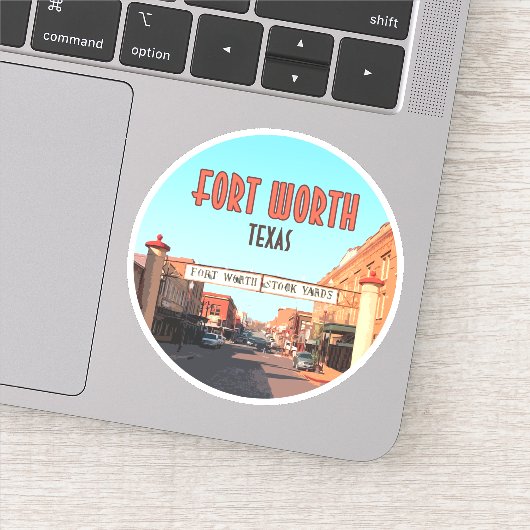 フォートワーステキサス州ストックヤードヴィンテージ シール (詳細)