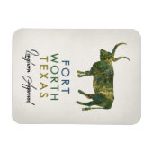 フォートワーステキサス州ダークマーブル マグネット (横)