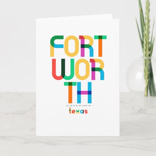 フォートワーステキサス州ミッドセンチュリーポップ・アートのアート カード (正面)