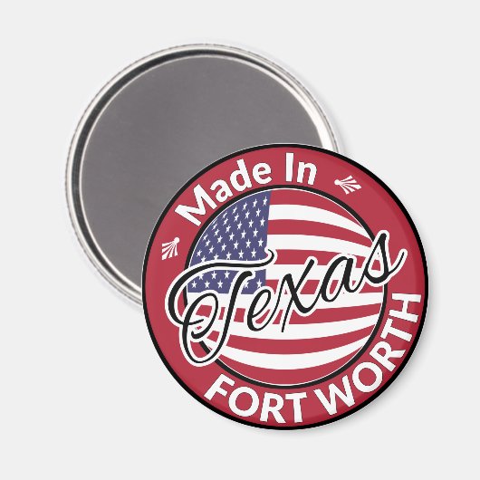 フォートワーステキサス州統一された州国旗 マグネット (正面/裏面)