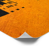 フォートワーステキサス州金ゴールドスカイライン ポスター (角)