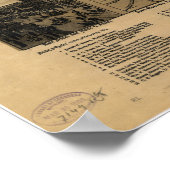 フォートワーステキサス州1886アンティークパノラママップ ポスター (角)