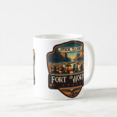 フォートワーステキサス州 |ヴィンテージ コーヒーマグカップ (正面右)