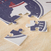 フォートワーステキサス州:旅行切手。 ジグソーパズル (側面)