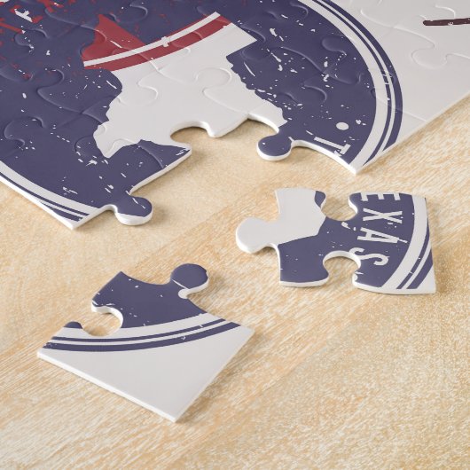 フォートワーステキサス州：旅行切手。 ジグソーパズル (側面)