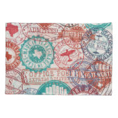 フォートワーステキサス州:旅行切手。 枕カバー (裏面)