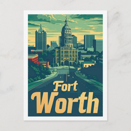 フォートワーステキサス州USA有名なトラベルプレイス ポストカード (正面)