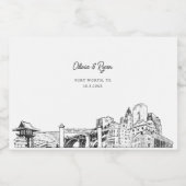 フォートワースパーティーフェイスウェルカムギフトカスタム リキュールボトルラベル (シングルラベル)