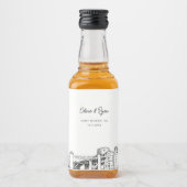 フォートワースパーティーフェイスウェルカムギフトカスタム リキュールボトルラベル (正面)