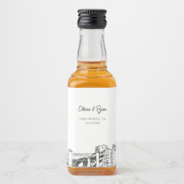 フォートワースパーティーフェイスウェルカムギフトカスタム リキュールボトルラベル