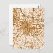 フォートワースヴィンテージマップ ポストカード (正面/裏面)