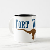 フォートワース市旗 ツートーンマグカップ (正面左)