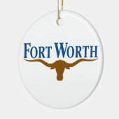 フォートワース市旗(テキサス州) セラミックオーナメント (左)