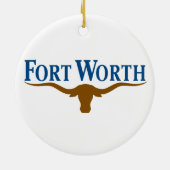 フォートワース市旗(テキサス州) セラミックオーナメント (裏面)