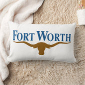 フォートワース市旗(テキサス州) ランバークッション (ブランケット)