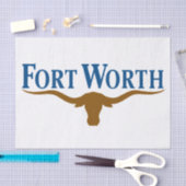 フォートワース市旗(テキサス州) 薄葉紙 (クラフト)