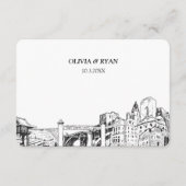 フォートワース結婚のRSVPメ伝統的ールオプション エンクロージャーカード (裏面)