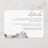 フォートワース結婚ズホテルルームブロック詳細スモール エンクロージャーカード (正面)