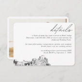 フォートワース結婚ズホテルルームブロック詳細スモール エンクロージャーカード (正面/裏面)