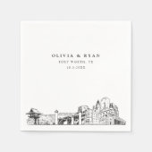 フォートワース結婚ズ紙カクテルナプキン スタンダードカクテルナプキン (正面)