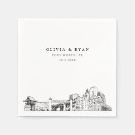 フォートワース結婚ズ紙カクテルナプキン スタンダードカクテルナプキン