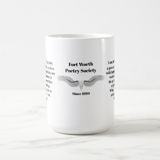 フォートワース詩ソサエティーコーヒーマグ コーヒーマグカップ (中央)