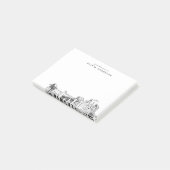 フォートワース・スカイラインのデスクからパーソナライズされた ポストイット (アングル)