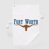 フォートワース(テキサス州)市旗 ゴルフタオル (インサイチュ)