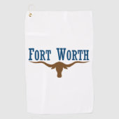 フォートワース(テキサス州)市旗 ゴルフタオル (正面)