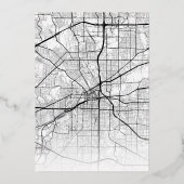 フォートワース・ラブロケーター |シティテーマ結婚の 箔招待状 (裏面)