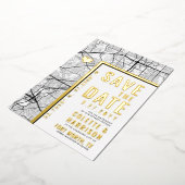 フォートワース・ラブロケーター |結婚式の日付の保存 箔招待状 (回転した状態)